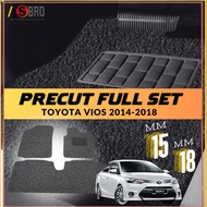 Toyota Vios 2014-2018 Precut PVC Coilmat Carpet Karpet Magic Grip (Siap Potong)