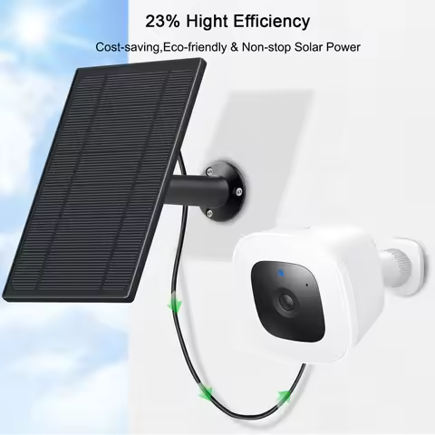 6W Solar Panel Charging power Cable mount for eufy Security SoloCam S40 L20 L40 S340 c210(black)
