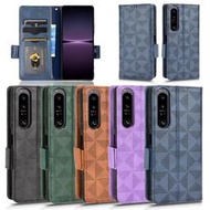 Sony Xperia1 IV Sony Xperia1IV三角紋插卡皮套保護套~另售鋼化膜~