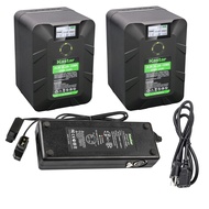 Kastar 2-Pack BP-Y150W V Mount Battery and Dual D-Tap Charger Compatible with Sony PMW-EX330K PMW-EX