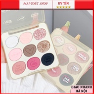 Xixi Eyeshadow 9 colors Genuine 9-pan Eyeshadow Palette Shimmering Smooth Non-slip Eyeshadow Palette