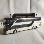 Diecast bus Model double Decker bus pull Back Alloy Iron bus Model Toy