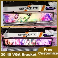 RTX 3090 4090 RGB VGA Holder,MOD 4080 4090อะนิเมะ GPU cket,ตู้เล่นเกม PC ที่กำหนดเองไฟตกแต่งแผง AURA