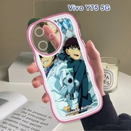 (Wave Case) For Vivo Y75 5G Y55 5G Y55S 2023 5G Casing Cartoon Kid the Phantom Thief Cover Shockproo