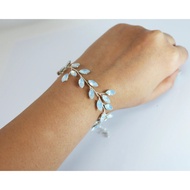 Opal Bracelet Vine Leaves Bracelet,