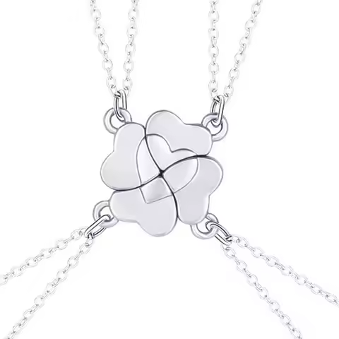 Friendship Necklace Magnetic Matching Four Leaf Clover Best Friend Necklace Gifts for Girls Women Ma
