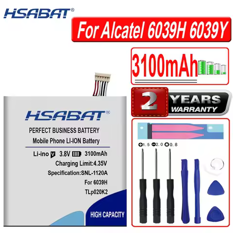 HSABAT 3100mAh TLp020K2 TLp020K1 TLp020Kj Batteries for Alcatel One Touch Idol 3 (4.7) 6039H 6039Y 6