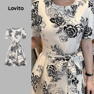 Lovito Casual Dress Spring/summer Dress for Women L150ED711 Lovito Pakaian Kasual Musim Semi/panas u