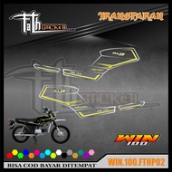 TRANSPARENT WIN 100 FTHP02 Striping Sticker Variations Sticker list body motor WIN 100 COde FTHP02