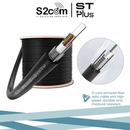 12/24 Core Singlemode Multimode Outdoor Armoured GYXTW Fiber Optic Cable 1 Meter