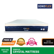 *CLEARANCE* SONOFLEX CRYSTAL Mattress, 12 inch LGA &amp; SGS Tested Spinal Foam + Bonnell Coil, Available Sizes (Single, Super Single, Queen, King)