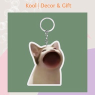 Dog and Cat Meme Keychain - Custom Design