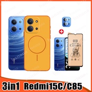 3in1 Redmi15C Thin Matte Phone Case for Redmi 15C 14C 13C Privacy Soft Screen Protector and Camera L