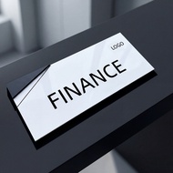Custom Acrylic Office Door Sign, General Manager Room / Finance Department Name Plate, White Board w