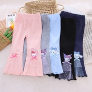 C124 Girls Long Pants 3D cartoon design Kuromi trousers melody design Frozen Elsa leggings girl fash