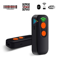 2D 1D QR Barcode Scanner 3 in 1 BT &amp; 2.4GHz Wireless &amp; Wired Connection Sound and Vibrator Prompt Support Offline Storage Compatible with Windows Android Linux Mac for Su [Biso]