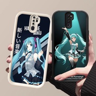 HK-44 Rock Hatsune Miku Shockproof Casing for Black and White Silicone OPPO Reno 8T F11 2F A9 2Z A5 