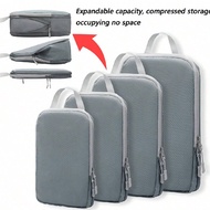 Compression Packing Cubes For Suitcases, Light Travel Suitcase Organizer Bags Set, With Shoe Bag, Ex