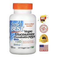 Vegan Glucosamine Chondroitin MSM, 120 Veggie Caps, 100% Vegetarian Glucosamine