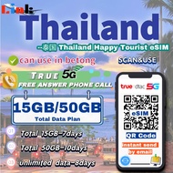 eSIM Thailand Happy Tourist DTAC eSIM 7-15days 【15/50GB High Speed Data】DTAC Thailand Travel eSim 泰国
