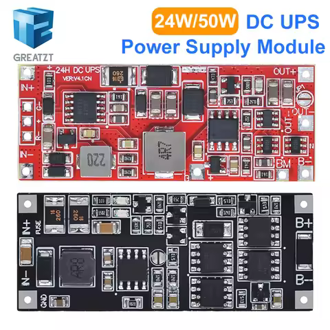 TZT DC 12V/15V 24W 1A UPS Power Supply Module Uninterruptible Power Control Board 2S V4.0CN Charging
