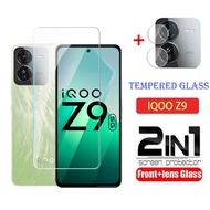 2in1 Tempered Glass For IQOO Z9 4G 5G 2024 Screen Protector For IQOOZ9 Z 9 iQOOZ9X iQOOZ9Turbo z9x z