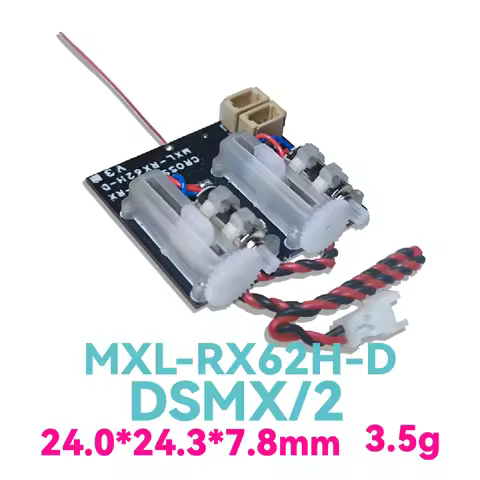 MXL-RX62H-D/D+/D-G (DSMX/2) V2.0 Receivers/Linear servos/Built-in brushed ESC/TELEM/SR3X/GYRO/Mini R