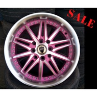 [Ready Stock] Sport Rim Car 6.5x15 BHL-1291 8H Wheel 1set Pink