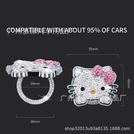 Limited Time Offer Bling Car kt Cat Car One-Click Start Decorative Cover with Diamond Ignition Devic