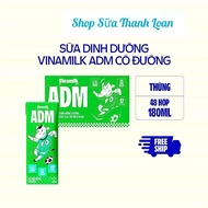 (HSD T10-2025) (Mẫu Mới) Thùng 48 Hộp Sữa Dinh Dưỡng ADM GOLD Có Đường 180ml.