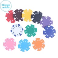 STR 10 Pcs ABS Plastic   Casino Texas Hold'em  Metal Coins 11.5g   Game Chip Set Accessories MY