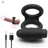 LzfuchsiaPenis Ring Vibrator with Rabbit Ears for Couples Play Wireless Remote Control Rechargeable Travel Lock Function Waterproof Vibrating Cock Ring