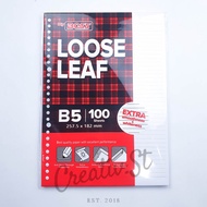 BOSS Loose Leaf B5BIG 100 Sheets B5 26 Lines Binder FillingRing Loose Leaf B5 Loose Leaf Paper B5 Pa