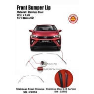 ❤️Trim Chrome Grill Front Bumper Lips Perodua Bezza 2021 2pcs