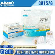 AMP RJ45 Connector Cat6 Cat5 Modular Plug Ethernet Network Lan Plug Amp 8P8C UTP Type -5/10/20/40/60