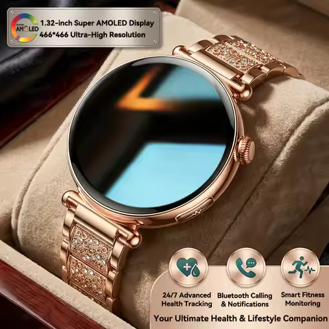 Women ECG Health Smart Watch 1.32'' AMOLED Screen Micro Physical Examination Blood Pressure Health M