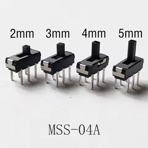 10PCS 6Pin DIP Mini Slide Switch 2Position Micro Toggle Switch 2P2T 9.0X3.5mm H=2/3/4/5mm Vertical S