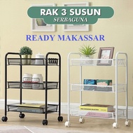 ! Olive TROLLEY 3 TIER PUSH SHELF / 3 TIER TROLLEY SHELF / MULTIPURPOSE SHELF / KITCHEN SHELF 3 TIER
