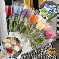 crochet flower artificial plant flower crochet artificial flower bouquet crochet yarn crochet flower