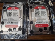 硬碟 WD Red 4TB NAS Hard Drive WD40EFRX 兩隻