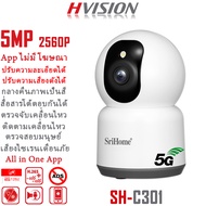 HVISION New Arrival Dual ip Camera 2in1 4M กล้องวงจรปิด wifi 2 กล้อง ดูพร้อมกันได้ กล้องวงจรปิด360 w