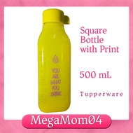 500ml Tupperware Square water bottle Eco Bottle With Print tumbler water bottle container