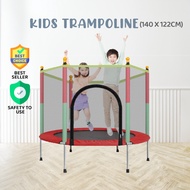 55 Inch Kids Trampoline Jumper Indoor Outdoor Children Bouncer Jumping Bed Trampolin kanak kanak