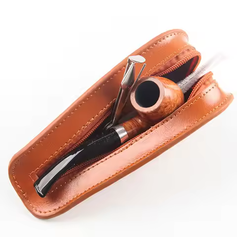 Leather Tobacco Pipe Bag Travel Case Storage Bag for Tobacco Smoking Accessories