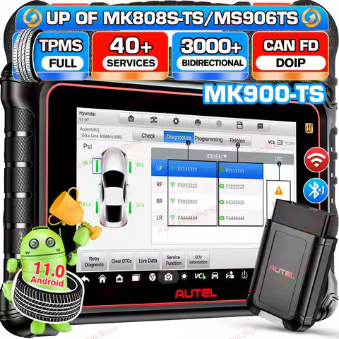 Newest Autel MaxiCOM MK900-TS Car Diagnostic Tools Full TPMS Function CAN FD/DOIP Scanners Upgrade o
