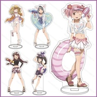 SQD Hot Puella Magi Madoka Magica Akemi Homura Tomoe Mami Acrylic material Sign UP Anime Model Toy Stands Plate Holder