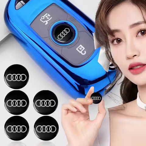 14mm Car Remote Key Fob Emblem Badge Radio Button Decal For Audi Sline TT A6 C6 C5 C7 A5 A4 B8 B6 B7