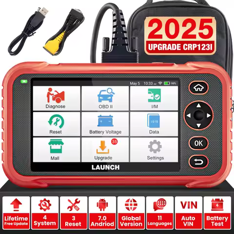 LAUNCH X431 CRP123i Car OBD2 Scanner 4 System Diagnose 3 Reset Scan 11 Language Battery Voltage Chec