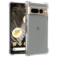 Luxury Transparent Phone Case For Google Pixel 8 Pro TPU Bumper Back Cover Pixel 7 6 6A 5A 4A Pro XL Clear Anti-Fingerprint case