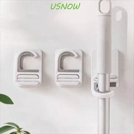 USNOW 3Pcs Broom Holder, Plastic Wall Mounted Mop Hanger, Durable Self-adhesive Waterproof Space Sav